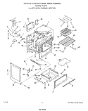 BODY Diagram and Parts List for F7607W0  Roper Range