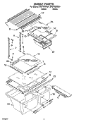 SHELF PARTS, OPTIONAL PARTS Diagram and Parts List for ET8FTEXRQ01  Whirlpool Refrigerator