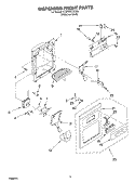 DISPENSER FRONT Diagram and Parts List for KSBP25FJSS00  KitchenAid Refrigerator