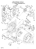 BULKHEAD Diagram and Parts List for KGYS677EZ1  KitchenAid Dryer