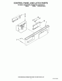 CONTROL PANEL AND LATCH PARTS Diagram and Parts List for GU2275XTVY3  Whirlpool Dishwasher