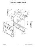 Part Location Diagram of W11231631 Whirlpool Control Panel