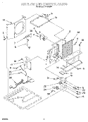 AIR FLOW AND CONTROL Diagram and Parts List for TA10002F0  Whirlpool Air Conditioner