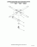 LOWER WASHARM AND STRAINER PARTS Diagram and Parts List for KUDS35FXWH4  KitchenAid Dishwasher