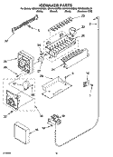 ICEMAKER PARTS Diagram and Parts List for GD5NHAXMQ00  Whirlpool Refrigerator