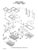 SHELF PARTS Diagram and Parts List for KBRS19KTBL6  KitchenAid Refrigerator