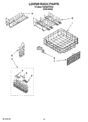 LOWER RACK PARTS, OPTIONAL PARTS (NOT INCLUDED) Diagram and Parts List for KUDU02VSPA4  KitchenAid Dishwasher