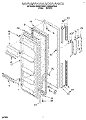 REFRIGERATOR DOOR Diagram and Parts List for RS22BRXBL01  Roper Refrigerator