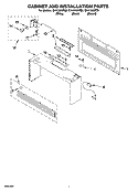 CABINET AND INSTALLATION PARTS Diagram and Parts List for GH4155XPQ0  Whirlpool Microwave