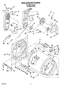 BULKHEAD PARTS Diagram and Parts List for IJ72001  Inglis Dryer