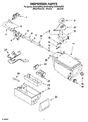 DISPENSER PARTS Diagram and Parts List for GHW9400PW0  Whirlpool Washer