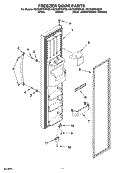 FREEZER DOOR PARTS Diagram and Parts List for KSCS25FSBL00  KitchenAid Refrigerator