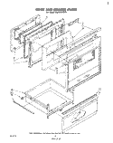 DOOR AND DRAWER Diagram and Parts List for RM973PXLT1  Whirlpool Microwave Oven Combo