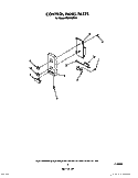 CONTROL PANEL Diagram and Parts List for MS1600XW0  Whirlpool Wall Oven