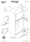CABINET, LITERATURE Diagram and Parts List for 2ET22DKXJW00  Whirlpool Refrigerator