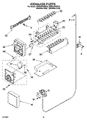 ICEMAKER PARTS, OPTIONAL PARTS Diagram and Parts List for KSRG25FKST16  KitchenAid Refrigerator