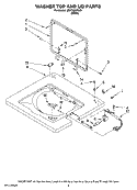 WASHER TOP AND LID PARTS Diagram and Parts List for MGT3800TW0  Maytag Washer Dryer Combo