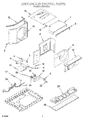AIRFLOW AND CONTROL Diagram and Parts List for ACQ102XJ0  Whirlpool Air Conditioner