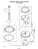 AGITATOR, BASKET, AND TUB Diagram and Parts List for LA6300XPW6  Whirlpool Washer