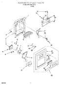 DISPENSER FRONT Diagram and Parts List for KSRB22QFBL01  KitchenAid Refrigerator