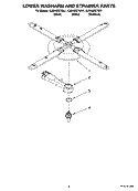 LOWER WASHARM AND STRAINER PARTS Diagram and Parts List for KUDU03STBL1  KitchenAid Dishwasher