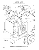 CABINET Diagram and Parts List for GCE2900XSW0  Whirlpool Dryer