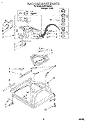MACHINE BASE Diagram and Parts List for 6LBR7255BQ2  Whirlpool Washer