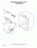 REFRIGERATOR LINER PARTS Diagram and Parts List for 6GX0FHDXXY0  Whirlpool Refrigerator