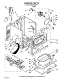 CABINET PARTS Diagram and Parts List for 7MWGD9015YW1  Whirlpool Dryer