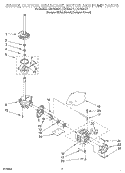 BRAKE, CLUTCH, GEARCASE, MOTOR AND PUMP Diagram and Parts List for LXR7244JQ1  Whirlpool Washer