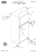 CABINET Diagram and Parts List for RT14HDYGW00  Roper Refrigerator