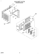 CABINET Diagram and Parts List for ACU082XD0  Whirlpool Air Conditioner