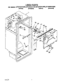 LINER Diagram and Parts List for ET20NMYAN00  Whirlpool Refrigerator