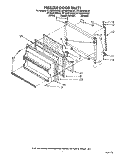 FREEZER DOOR Diagram and Parts List for RT18DKXWW02  Roper Refrigerator