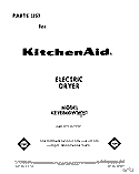 SECTION Diagram and Parts List for KEYE860WWH1  KitchenAid Dryer
