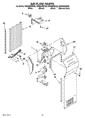 AIR FLOW PARTS Diagram and Parts List for KSBS25INBL02  KitchenAid Refrigerator