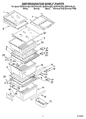 REFRIGERATOR SHELF Diagram and Parts List for GS2SHAXLS02  Whirlpool Refrigerator