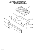 DRAWER & BROILER PARTS Diagram and Parts List for RF261PXST0  Whirlpool Range