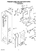 FREEZER LINER AND AIR FLOW PARTS Diagram and Parts List for KSSO48FTX02  KitchenAid Refrigerator