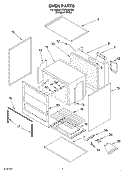 OVEN Diagram and Parts List for FGP245HQ2  Roper Range