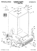 CABINET PARTS Diagram and Parts List for KSRJ25IMST00  KitchenAid Refrigerator