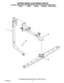 UPPER WASH AND RINSE PARTS Diagram and Parts List for WDF510PAYS0  Whirlpool Dishwasher