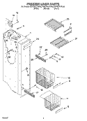 FREEZER LINER Diagram and Parts List for KSBS25FJBL00  KitchenAid Refrigerator