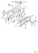 CONTROL PANEL PARTS Diagram and Parts List for WGP34904  Whirlpool Range