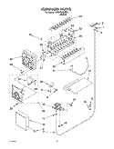 ICE MAKER, OPTIONAL Diagram and Parts List for 4YED7FHQKT01  Whirlpool Refrigerator