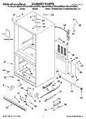 CABINET PARTS Diagram and Parts List for KBLA22KMSS00  KitchenAid Refrigerator