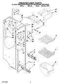 FREEZER LINER PARTS Diagram and Parts List for ED2FHAXSQ04  Whirlpool Refrigerator