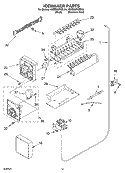 ICEMAKER PARTS, PARTS NOT ILLUSTRATED Diagram and Parts List for KSRB25FKBL04  KitchenAid Refrigerator