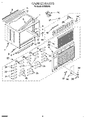 CABINET Diagram and Parts List for AR1800XA2  Whirlpool Air Conditioner