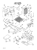 UNIT Diagram and Parts List for 4KSRS27CHT01  KitchenAid Refrigerator